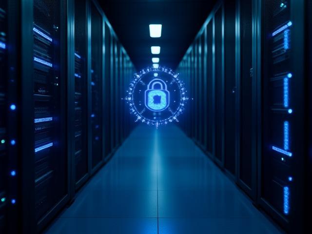 On-premises adatközpont szerverekkel és biztonsági kiemelésekkel
